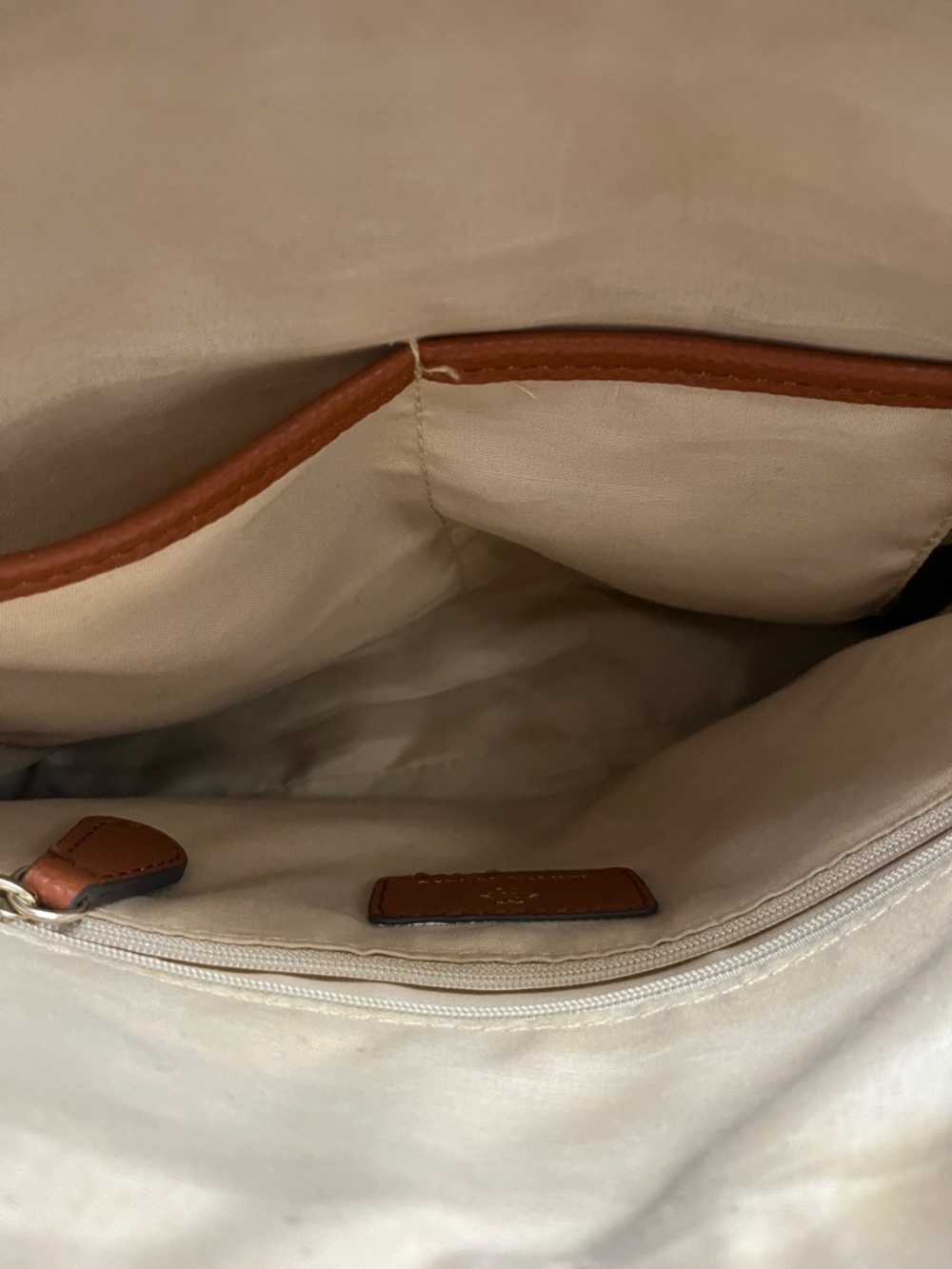 Nanette Lepore Cream and Brown Woven Satchel with Tortoiseshell Accents - Picture 6 of 8